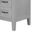 Base de meuble-lavabo gris de 36 po en bois d'hévéa massif et armoire de style moderne avec support à tiroirs, assemblage requis, base contemporaine-154494368