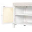 Banc à chaussures en rotin indémodable avec coussin et poignées plaquées or Timeless-1793297138