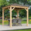 Pavillon de jardin en métal L 8 pi. D Pavillon de jardin en bois massif