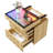2-Drawer Nightstand with Adjustable RGB Light and Human Body Detection,Fashionable Mirror Visual Design Bedside Table with Charging Station-645997690