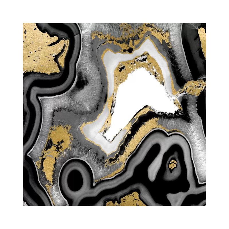 Agate Noir I by Danielle Carson - Wrapped Canvas Print, 66.04 cm H x 66.04 cm W x 3.175 cm D
