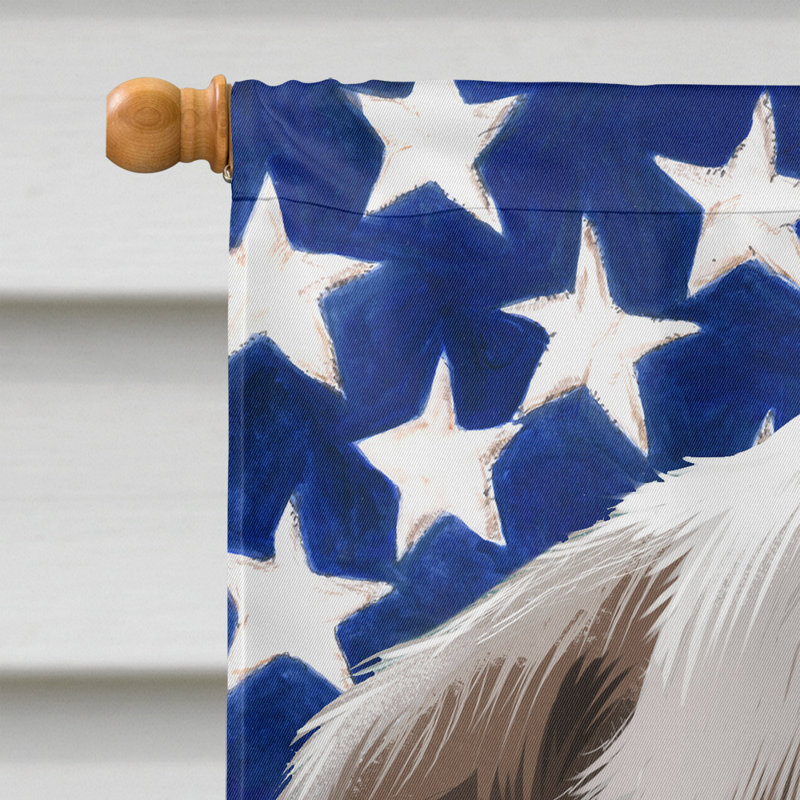 Polyester à 2 côtés 28 x 40 po drapeau maison, Akbash