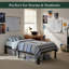 Structure de lit simple - plateforme en métal de 14 pouces avec support de lattes en acier renforcé, sommier tapissier en option, assemblage facile et espace de rangement sous le lit