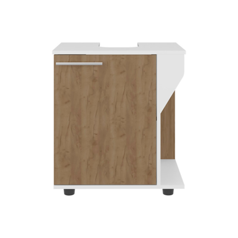 Phillips Under Sink Cabinet, Double Door Storage With Open Back For Pipes, Wide Unit, Freestanding Cabinet, Oak