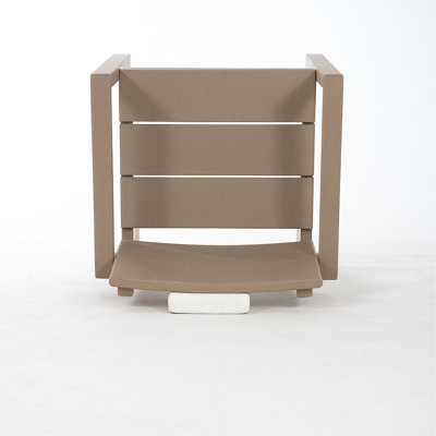 Fauteuils de jardin et d'extérieur en PEHD couleur bois antique avec dossier, design moderniste