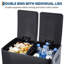 Poubelle double 16 gallons en acier inoxydable avec poubelle à pédale-121539617