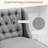 Counter Height Bar Stools Set Of 2, 180 Degree Swivel Barstools, 27" Seat Height Bar Chairs With Solid Wood Footres And Button Tufted Design, Grey