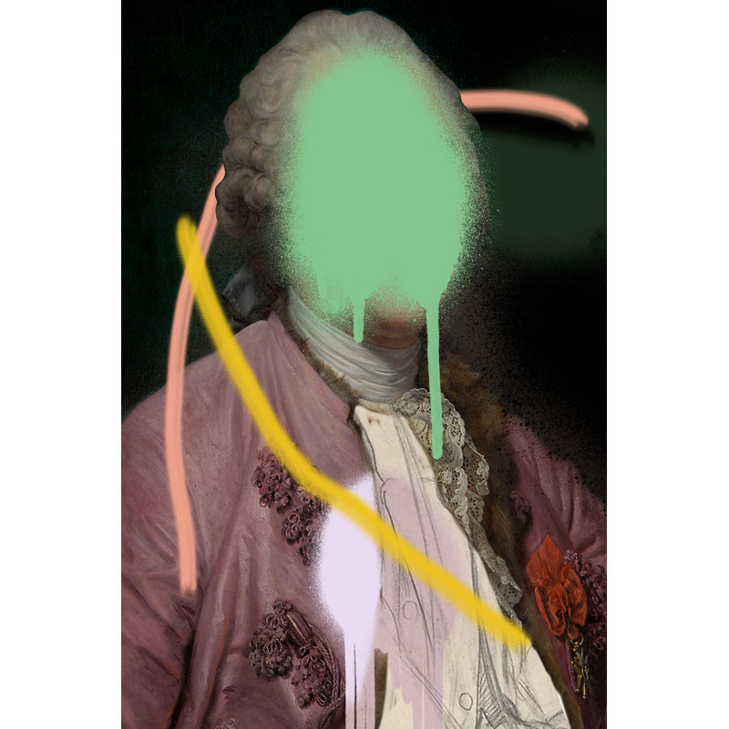 «Masterful photoshop II» par Annie Warren - peinture sur toile tendue, H 30 po x l 20 po