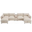Canapé modulaire Almora de 136 po avec repose-pieds et console de rangement mobile