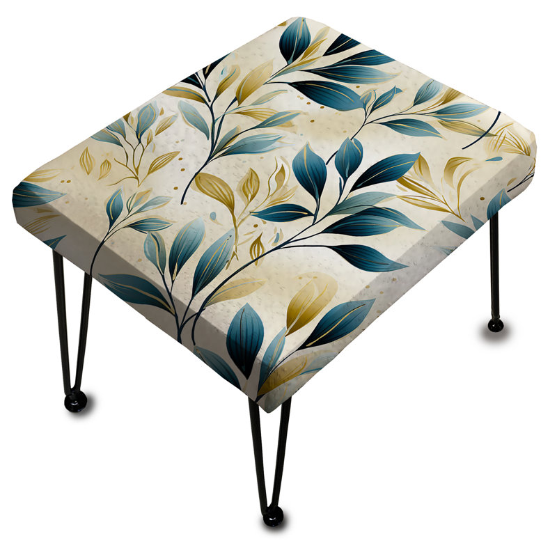 Coastal Neutrals - Plants Rectangle Ottoman