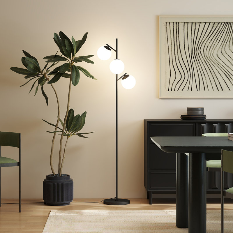 169cm Tree Floor Lamp, Black, No