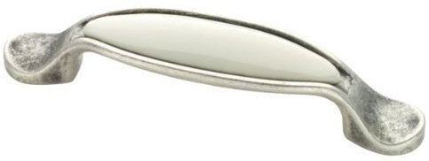 Poignée 3--3 / 4 "Collection Francesca, Argent ancien