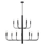 Yanibel 15-Light 2-Tier Minimalist Candlestick Chandelier