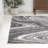 Lilirose Contemporary Glam Abstract Marble Charcoal/Cream Rug-98364846