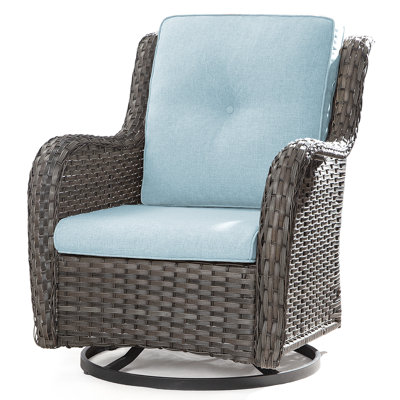 Fauteuil oscillant pivotant avec coussins en oléfine Anahit