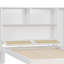 Lit simple en bois avec deux casiers de rangement, un tiroir et une tablette de rangement sur la tête de lit, lit plateforme multifonctionnel-1304573096