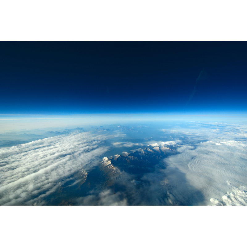 Vue aérienne de la Terre - Photographie sur toile tendue, H 32 po x l 48 po x P 1 po