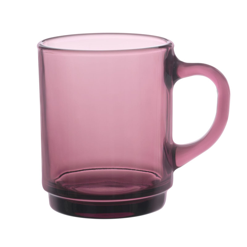 Tasse à café en verre trempé, Prune