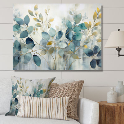 Blue Botanical Rhythms II - Abstract Botanicals Canvas Wall Art
