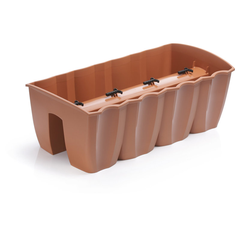 Railing Planter, Terracotta, 20.5cm H x 59cm W x 29cm D