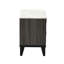 Stylish Grey 2 Nightstand With & - Luxurious Feel Handles Material Piece