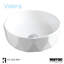 17 po Karran Valera Lavabo de salle de bain vasque rond en porcelaine vitreuse