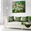 Floral Heavily Textured Daisies Art Pillow-89812943-29879400