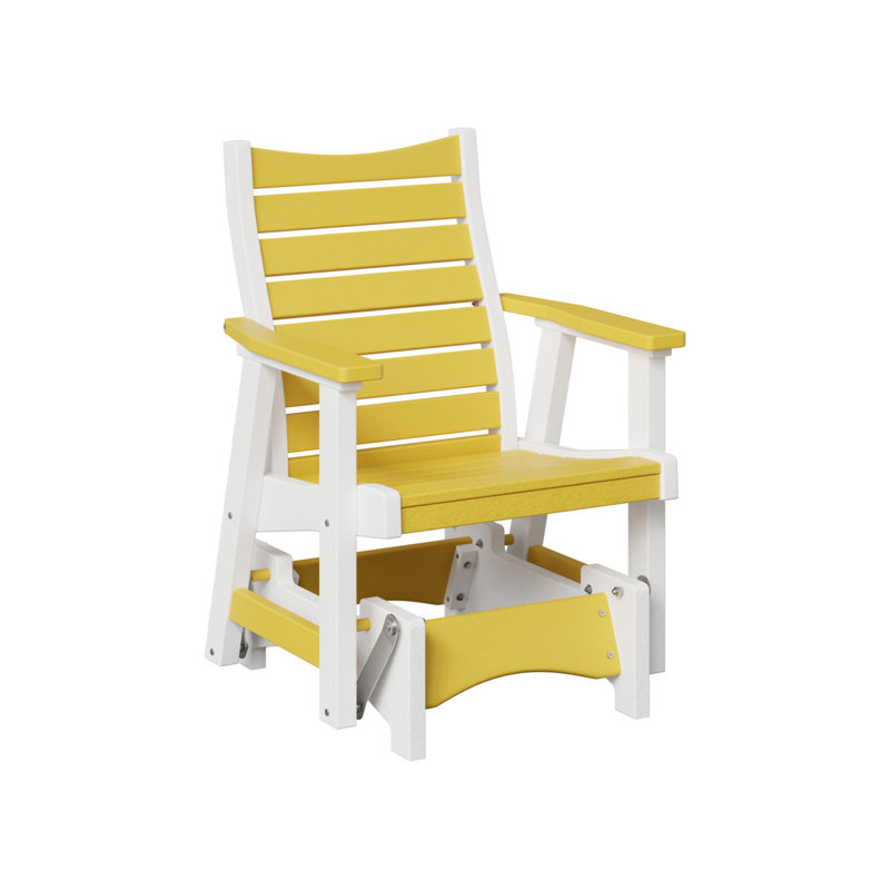 Fauteuil oscillant berlinois Berlin Premium Bristol, Jaune soleil / blanc