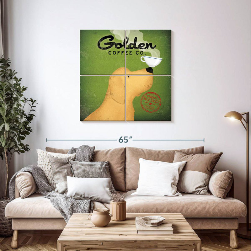 Yarlin Golden Coffee Co sur fond vert
