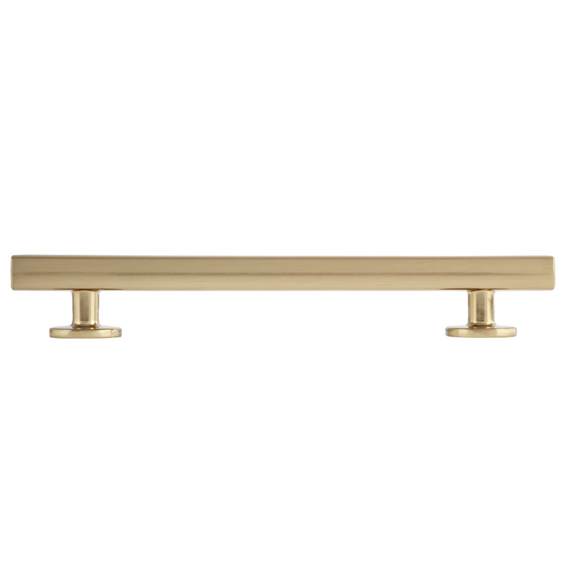 Flynn 5-1/2" Satin Brass Bar Pull, Satin Brass, 5 1/2"