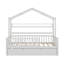 Lit en bois avec couchette, lit pour enfant avec tablette-1056540349