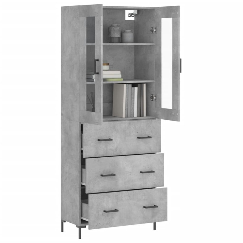 69.5cm Sideboard, Concrete Grey