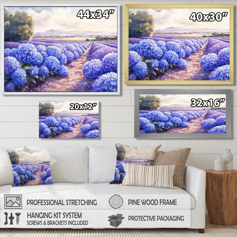 Irelia - Floral Wall Art, Impression sur cadre flottant, H 30 po x l 40 po, Crème, crème