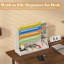 Organisateur de dossiers mural réglable à 5 niveaux en métal blanc | Organiseur de bureau à 5 niveaux, support mural pour dossiers, organisateur de courrier pour le bureau personnel, plateau à documents suspendu