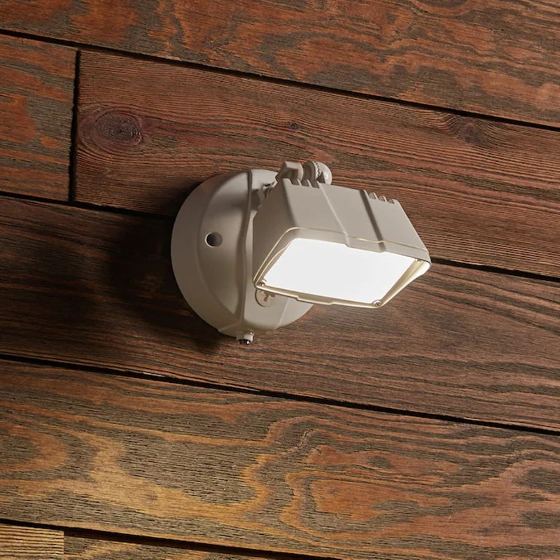 1 - Head LED Hardwired Dusk to Dawn Outdoor Security Flood Light with Timer