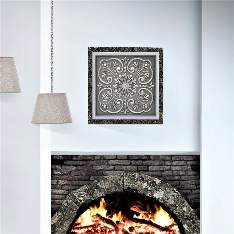 Carreau décoratif décoratif en métal 12 po Crown, Nickel brossé
