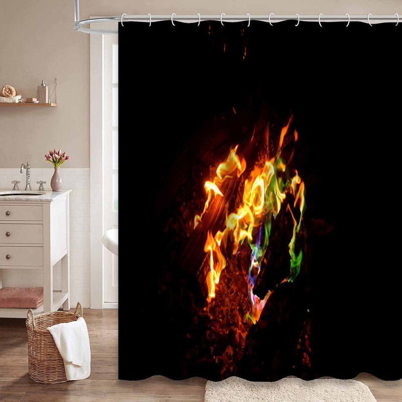 Été camping coloré Just Fire avec 12 crochets, L 72 po x l 78 po