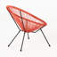 Chaises d'extérieur orange en A de 2, structure en acier pour la durabilité, tissage avec attrait classique, conception et structure tissées de la chaise minimaliste moderne 2, relaxation corporelle, accessoire