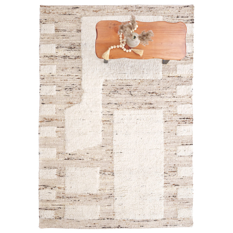 Mitrita Performance Flatweave Wool Abstract Indoor Rug, Rectangle 9' x 12'