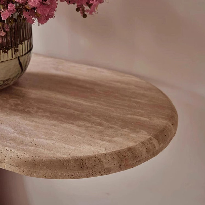 Table d'entrée de style Wabi-Sabi, H 33,5 po x l 55,1 po x P 15,7 po