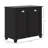 Dual Tilt Out Laundry Hamper Cabinet, Bathroom Storage with 2-Compartment Hamper, Modern Floor Cabinet for Washroom, Black
