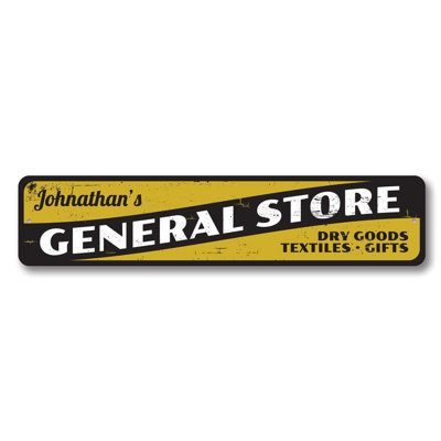 Enseigne en aluminium personnalisée General Store