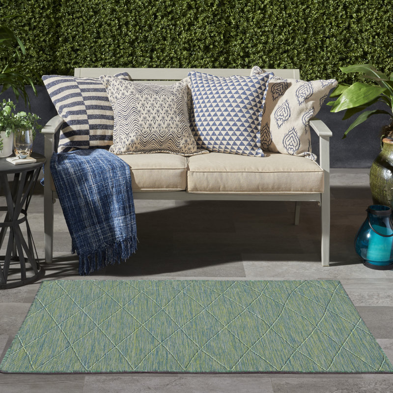 Dakhia Machine Washable Indoor/Outdoor Area Rug, Rectangle 3' x 5'