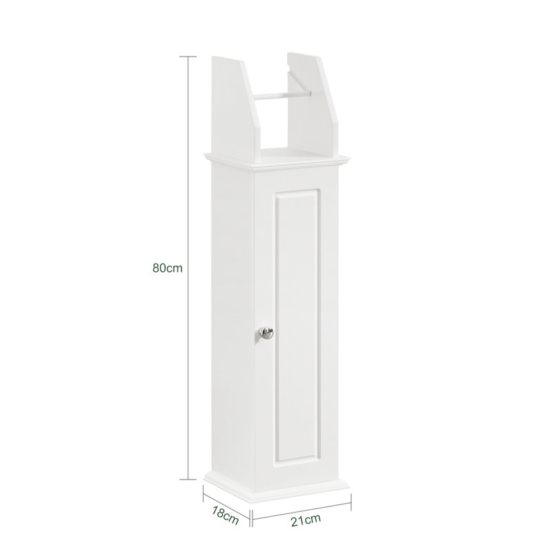 Rickman Freestanding Tall Bathroom Cabinet, White