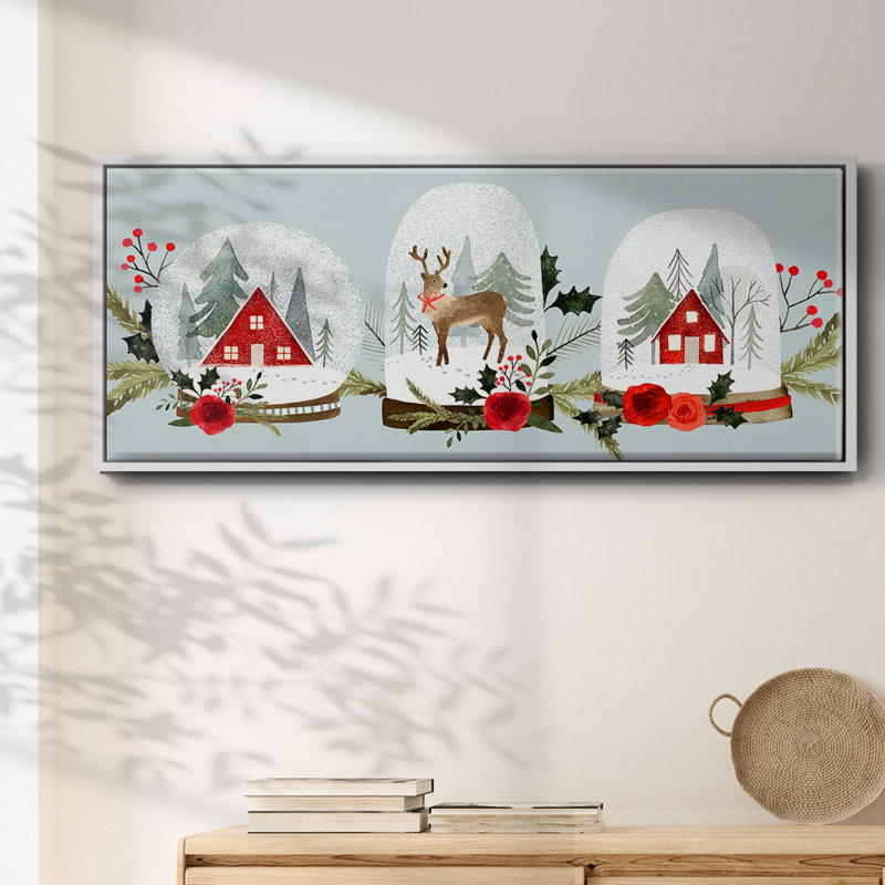 «Snow Globe Village Collection D», toile encadrée, H 8 po x l 20 po