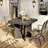 47.2" Black Woodgrain Patio Folding Dining Table