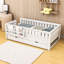 Lit plateforme en bois avec lit gigogne et petit escalier-2044713035-2044713045