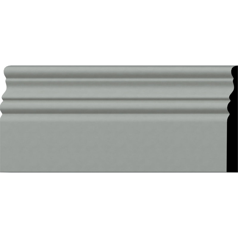 Gray Polyurethane 94.5" Long Traditional Baseboard Moulding