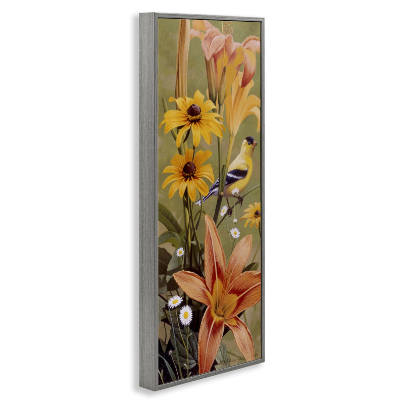 "Parmi les fleurs", estampe numérique par Rod Lawrence, H 24 po x l 10 po, Estampe numérique Farmhouse