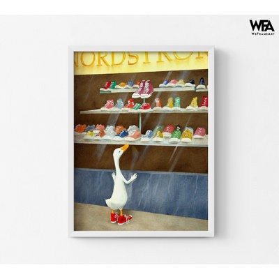 Casino Inspired Man Cave Wall Decor Idea, White Duck Whimsical Funny Bedroom Art, Lucky Poster Print, Casino Manager Office